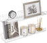 18'' Clear Acrylic Bookshelf 2 Pack, Acrylic Floating Book Shelves, Wall Mounting
