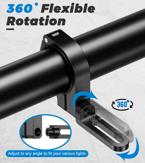 2 PCS UTV Light Bar Mounts, Sturdy Aluminium Alloy LED Light Bar Mounting Brackets for 1.5"-2.1" Roll Bars