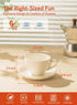 Sweese 6 Ounce Cappuccino Cups with Saucers, Porcelain Double Espresso Cups Set of 6
