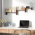 SRIWATANA Set of 3 Wall Mounted Floating Shelves, Solid Wood, Dark Brown