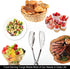 KEBE 2-PACK Serving Tongs - Stainless Steel Kitchen Tongs for Buffet Party Catering, Thickening Food Serving