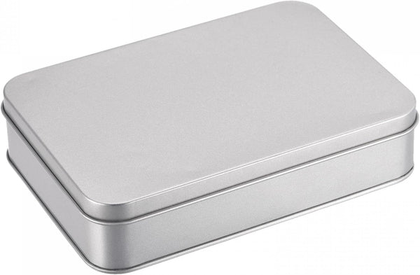 uxcell Metal Tin Box, 6.3" x 4.33" x 1.38" Rectangular Empty Tinplate Container with Lids for Home Organizer, Crafts