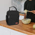 Durable Lunch Box for Men & Women, Reusable Small Lunch Bag in Black for Adults