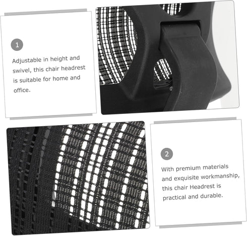 Holibanna Office Chair Headrest Attachment, Universal Adjustable Height Angle Head Support for Executive Desk Chair