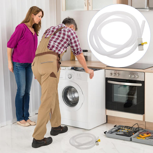 Uonlytech Portable Washer Hoses, Air Conditioner Drain Kit Tube for Washer, Lengthen Flexible Hose