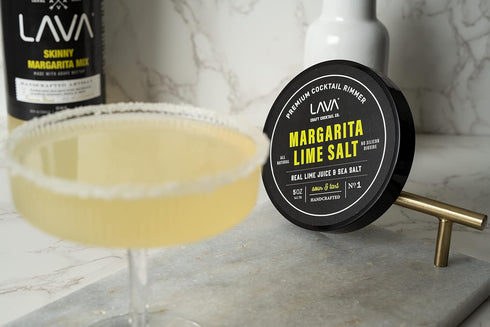 Rimmer, Rimmer 6oz LAVA Premium Margarita Lime Sea Salt Cocktail All Natural Margarita Sea Salt Rocks, Real Lime, Tart