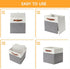 DULLEMELO Cube Storage Basket for Shelves, Collapsible Fabric Storage Cubes for Office, Bedroom, Toys, with Handles
