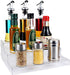evron Clear Plastic Spice Rack Organizer for Cabinet & Countertop - 3 Tier Pantry Organization (ASSEMBLY REQUIRED)