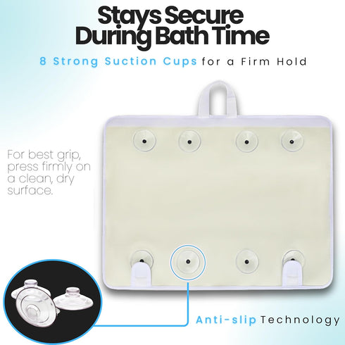 8 1.5" 5 Elbow Set Bath Kneeler Suction Cups & Padding.Certified Non Toxic Bath Kneeling Pad for Bath Tub & Bath