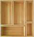 Teicui 5-Piece Pure Bamboo Drawer Organizer Set, Suitable for Kitchen Silverware, Makeup, Desk Organization
