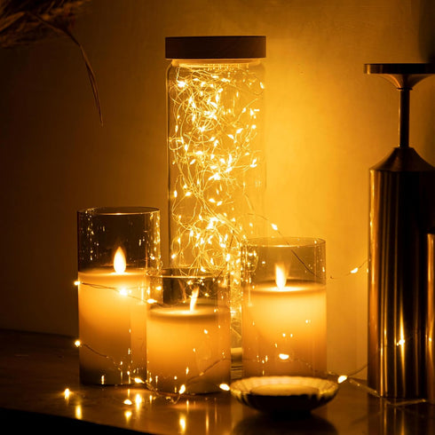 6 Pack 7ft 20 Fairy Lights Battery Operated String Lights, Led Mini Lights, Waterproof Silver Wire Starry for Mason