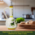 AA Brothers 15oz Hand-Painted Ceramic Olive Oil Dispenser Bottle Decorative Stoneware Cruet with Stainless Steel Spout