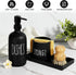 Set 3 1 Countertop Dish Soap Dispenser for Kitchen, Glass Dish Soap Dispenser with Sponge Holder, Black Dispenser