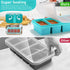 Silicone Freezer Tray with Lid, 1 Cup Food Freezer Tray for Soup, Sauce, Aqua, 1-Pack