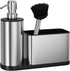 ODesign Kitchen Soap Dispenser Set - 3 in 1, Stainless Steel Dish