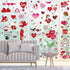JOZON Valentine's Day Window Clings for Glass Window, 8 Sheets Heart Window Stickers Decals for Party Supplies
