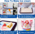 Ice Cream Roll Maker Plate with 2 Spatulas, Instant Rolled Ice Cream Machines for DIY Ice Cream, Color: Brown and Blue,