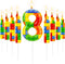 MTLEE 9 Pcs Building Block Candles Number 1-9 Building Block Candle Numeral Birthday