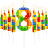 MTLEE 9 Pcs Building Block Candles Number 1-9 Building Block Candle Numeral Birthday
