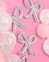 xo, Fetti Party Decorations, Pink Latex + Iridescent Foil Bow Balloons, 20 pk for Bachelorette, Baby Shower Decor