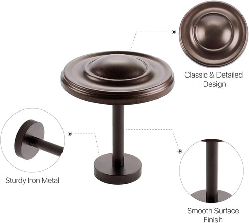 Deco Curtain Tieback Holdback Set of 2 - Spin Medallion Brown Oil Rubbed