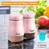 Pink Salt and Pepper Shakers Set, Bivvclaz 5 oz Stainless Steel Salt and Pepper Dispenser with Glass Bottom, Cute Salt and Pepper Shakers for Pink Kitchen Decor and Accessories, Easy Filling by Bivvclaz