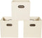 Yunkeeeper Storage Bins Cubes, Fabric Cube Organizer with Handle, Foldable Bins for Cloth or Accessory Storage, Set of