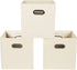 Yunkeeeper Storage Bins Cubes, Fabric Cube Organizer with Handle, Foldable Bins for Cloth or Accessory Storage, Set of