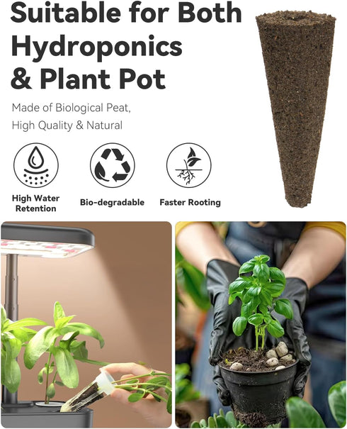 Hydroponics(8-Pod) Gourmet Herb Seed Pod Kit Compatible with AeroGarden, idoo, Ahopegarden, Gardencube with Basil