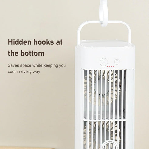 Portable Air Conditioner with 3 Speed Dual Fans, Evaporative Air Cooler for Room Bedroom, 120mL Water