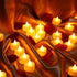 Honoson 1000 24 Pieces Artificial Rose Petals with Pcs Flameless Heart Shaped LED Tealights Candles Special Romantic