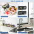 2-Pack 10 Silicone Bathtub Splash Guard with Suction Cups & Hanging Mesh Shower Caddy, Tub Topper Splash Guard for Kids