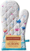 Maison d' Hermine 100% Cotton Oven Gloves - 7" x 13", Heat Resistant, BBQ Cooking Gloves, Flower in The Field
