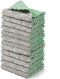 kimteny 12 Pack Dish Towels - 10x10 in Premium Coral Velvet Dishcloths, Super Absorbent Kitchen Towels (Green-Grey)