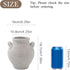 7.36 Inch,Pottery Enra White Ceramic Vase Decorative Vase for Home Dcor, Farmhouse Rustic Vase for Dining Table, Living