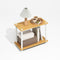 Furinno Turn-N-Tube Side Table, 2-Tier Wide End Table with Open Shelf, Toolless