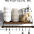 Alsonerbay Floating Shelf Wall-Mounted, Coffee Bar Shelf with Hooks and Towel Bar, Kitchen Shelves for Organizing