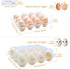 60 Packs, 12 Egg Cartons Clear Plastic Blank Egg Cartons with Free Labels, Holds up to Eggs Securely, Perfect