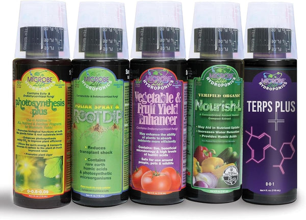 Microbe Life Hydroponics Starter Kit with 4-Ounce Sample Size Bottles of Photosynthesis