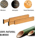 BAMEOS Expandable Bamboo Drawer Divider 4-Pack | Adjustable Utensil Knife Fork Tool Organizer for Kitchen, Bathroom,
