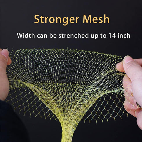 TEMUCY 24 Inch (Yellow-100PCS) Plastic Mesh Produce Bags, Seafood Boil Bags for Crawfish Crab Shellfish Cooking
