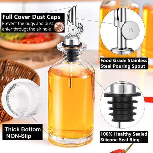 2 Pack Pafusen Auto Flip Olive Oil Dispenser Spout, Liquor Pour Spout, Oil Dispenser Top, Easily Turn Your Bottles into
