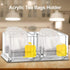 Transparent Tea Box, Clear Organizer for Tea Bags, Coffee, Sugar, Storage Bin for Kitchen Pantry Cabinets and