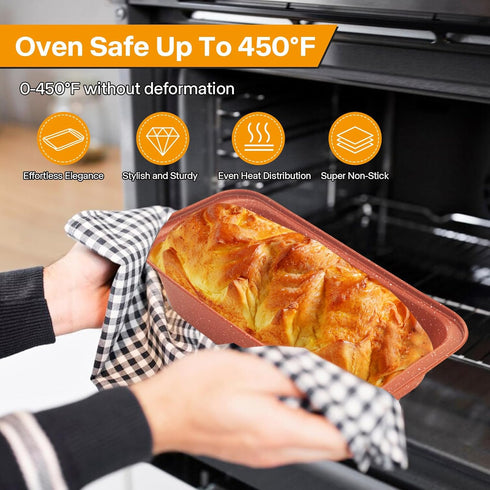 2-Pack 10In Loaf Pan, Nonstick Bread Pans, Banana Bread Pan, Bread Pans for Homemade Bread, Loaf Pan for Family