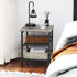 2 ULET023B02 VASAGLE INDESTIC End Table, Nightstand with Adjustable Mesh Shelves, Industrial Side Table for Living