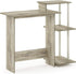 Furinno Efficient Home Laptop Notebook Computer Desk with Square Shelves, Sonoma Oak/White Finish