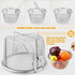 Stainless Steel Deep Fry Basket, Round Wire Fry Basket with Folding Handle for Home Restaurant Cooking Serving (7 Inch)