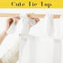 96 inch W52 L96, 1 NICETOWN Ivory Curtains Long for Daughter's Room, Creative DIY Tie Top Bunny Ears Privacy Linen