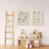 Qvapt 1624,Wild Decor,Set 2 Animals Nursery Animal Wood Poster Hanger Animal Alphabet Poster Hanger Frame,ABC Canvas