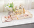 Backerysupply Set of 12 Beige Plastic Desk Drawer Organizers, Makeup Bathroom Office Kitchen Vanity Storage Box